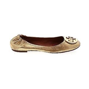 Gold Tory Burch flats